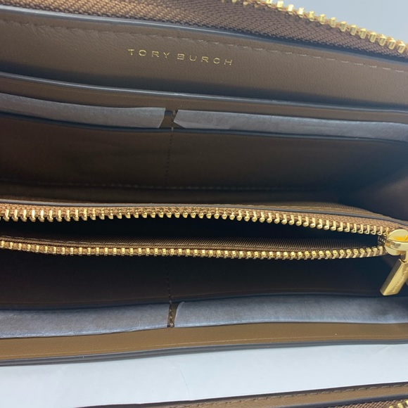 NWT Tory Burch Fleming Soft Zip Continental Wallet Moose/909 64314 - Picture 13 of 14